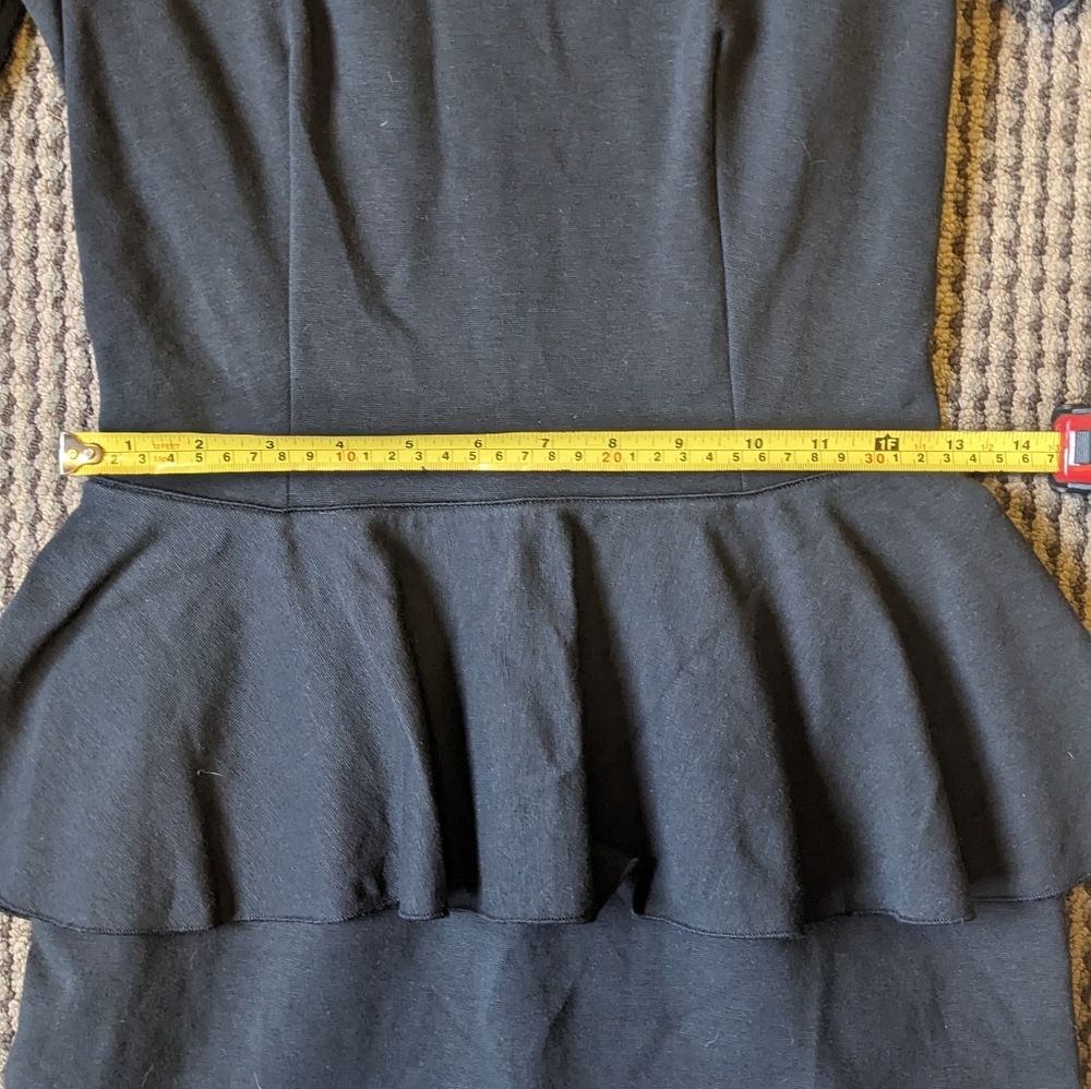 Stella McCartney Chic Black Peplum Mini Dress - Picture 3 of 9